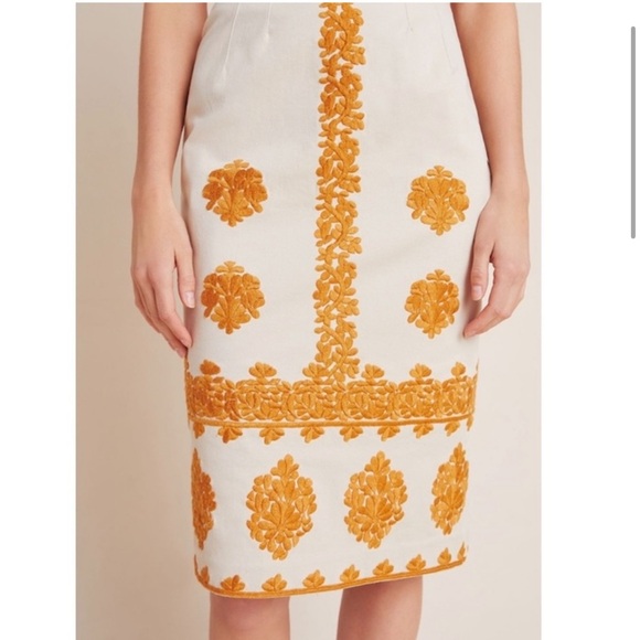 Anthropologie Embroidered Pencil Skirt. - Picture 2 of 9